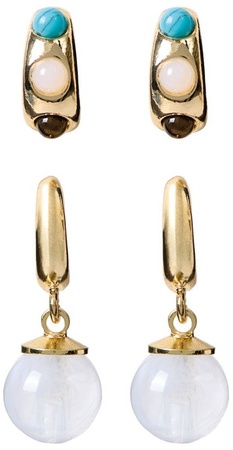 Serra Everyday Fashion Earring - 2pk Dangle/Hoop