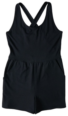 Serra Shorty Romper Black
