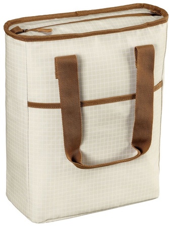 LIVE IN STYLE Cooler Tote - Tan Checker