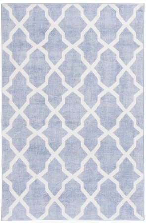 KIRKTON HOUSE 4' x 6' Soft Area Rug - Blue Trellis