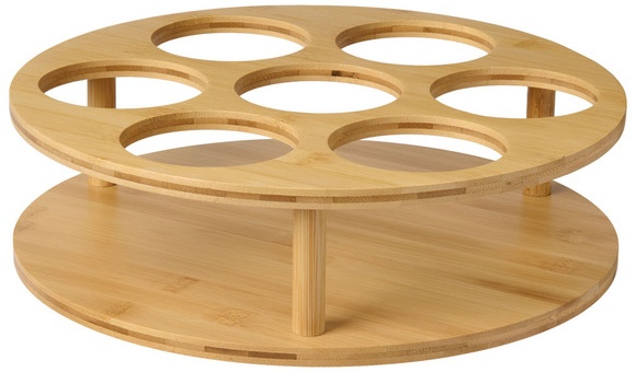 KIRKTON HOUSE Rotating Bottle Organizer - Natural Bamboo