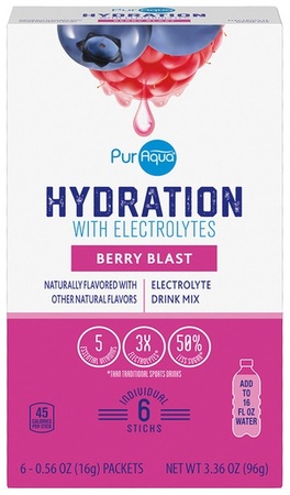 PurAqua Hydration Drink Mix Sticks - Berry Blast