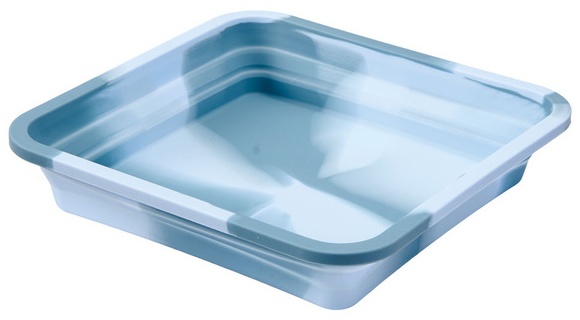 Crofton Reinforced Silicone Pan - Square Pan - Blue
