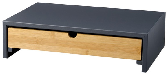 KIRKTON HOUSE Monitor Riser with Drawer - Gray