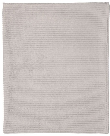 KIRKTON HOUSE 50x60 Plush Throw - Gray Ribbed