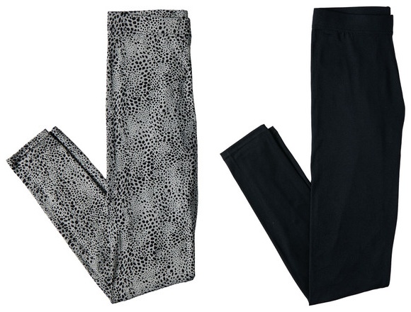 Serra 2 Pack Super Soft Leggings Printed/Black