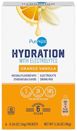 PurAqua Hydration Drink Mix Sticks - Orange Vanilla