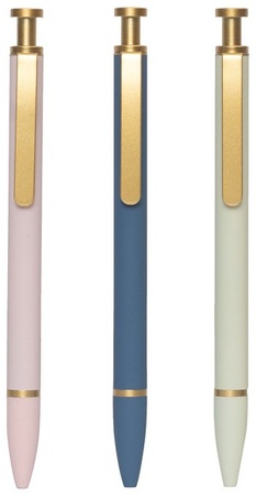 Pembrook 3 PK Gel Pens - Capped Black
