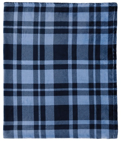 KIRKTON HOUSE 50x60 Plush Throw - Navy Plaid