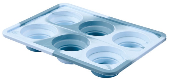 Crofton Reinforced Silicone Pan - Muffin Tray - Blue