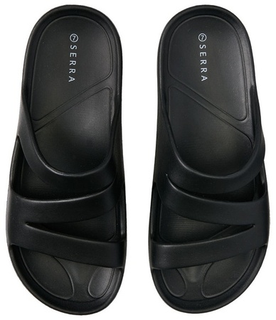 Crane Ladies Strappy EVA Sandal - Black