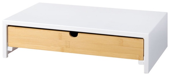 KIRKTON HOUSE Monitor Riser with Drawer - White