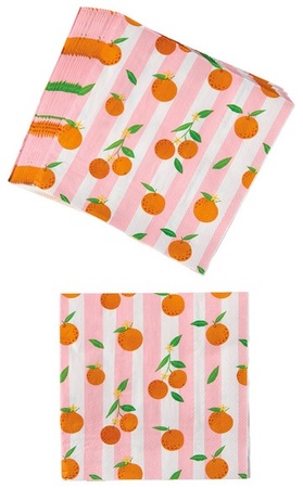 KIRKTON HOUSE Summer Spritz Napkins - Orange Stripes