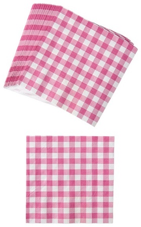 KIRKTON HOUSE Summer Spritz Napkins - Orange Pink Check
