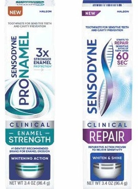 Sensodyne or Pronamel Clinical White Toothpaste