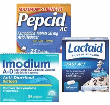 Any 1 Pepcid, Imodium or Lactaid Supplements Product