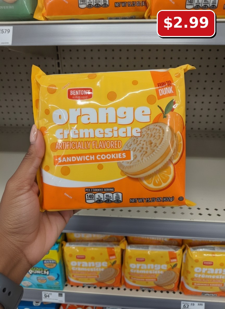 BENTON'S ORANGE CRÈMESICLE ARTIFICIALLY FLAVORED SANDWICH COOKIES