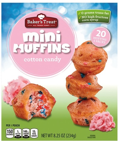 Baker's Treat Mini Muffins - Cotton Candy