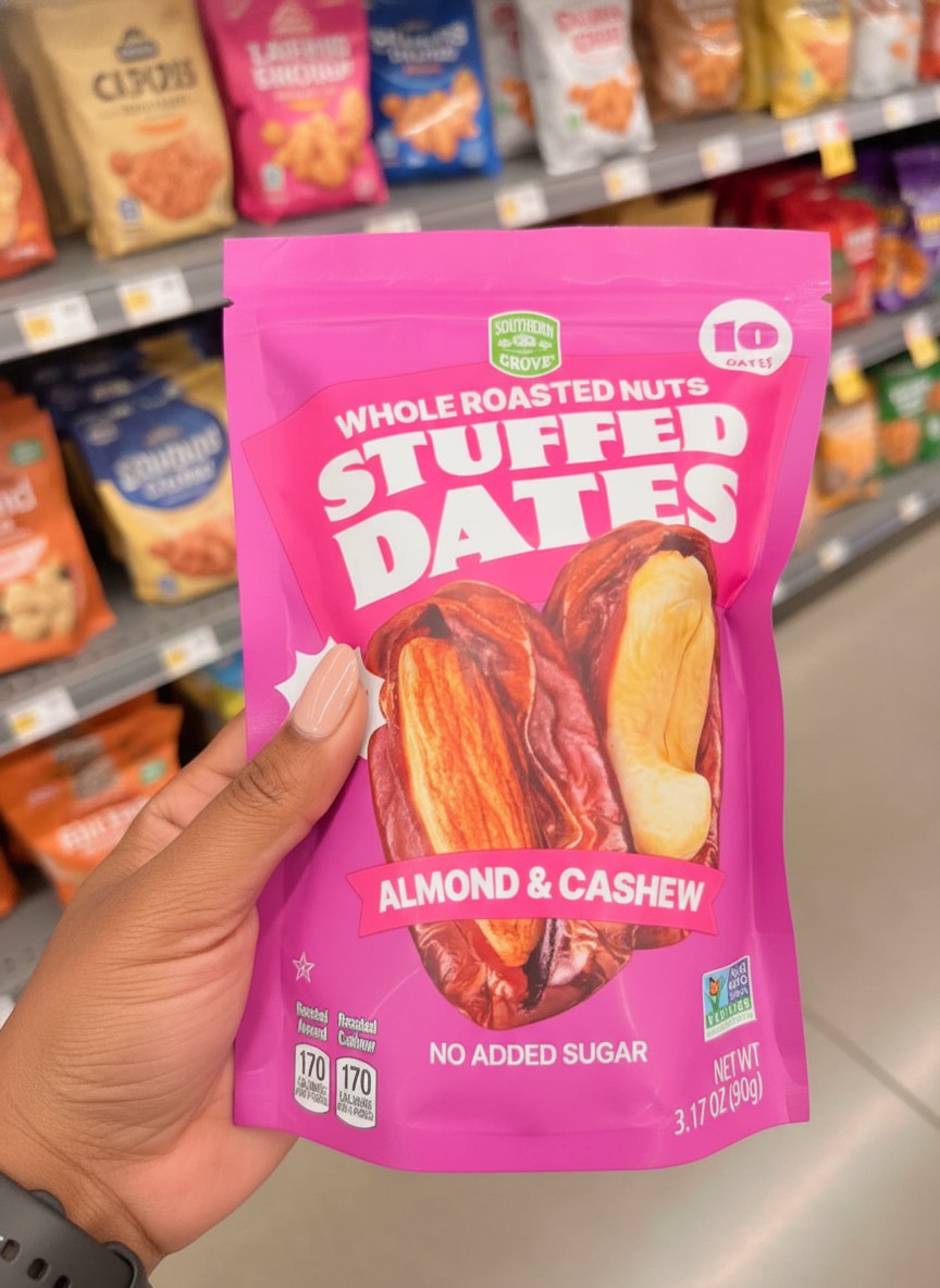 SOUTHERN GROVE WHOLE ROASTED NUTS STUFFED DATES ALMOND & CASHEW