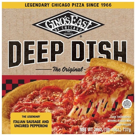 Gino's East Deep Dish Pizza - Pepperoni and Sausage