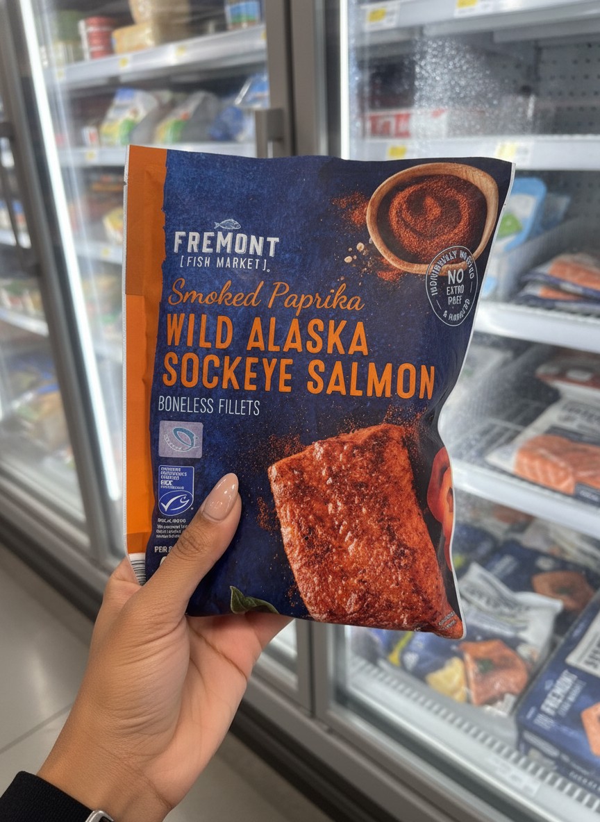 FREMONT [FISH MARKET] Smoked Paprika WILD ALASKA SOCKEYE SALMON BONELESS FILLETS