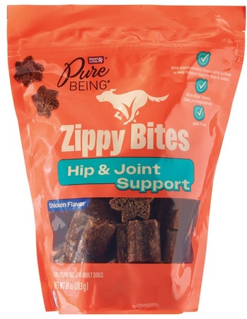 Pure Being Zippy Bite Dog Treat with Support - Hip and Joint