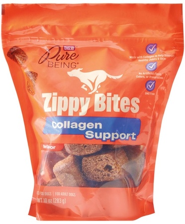 Pure Being Zippy Bite Dog Treat with Support - Collagen