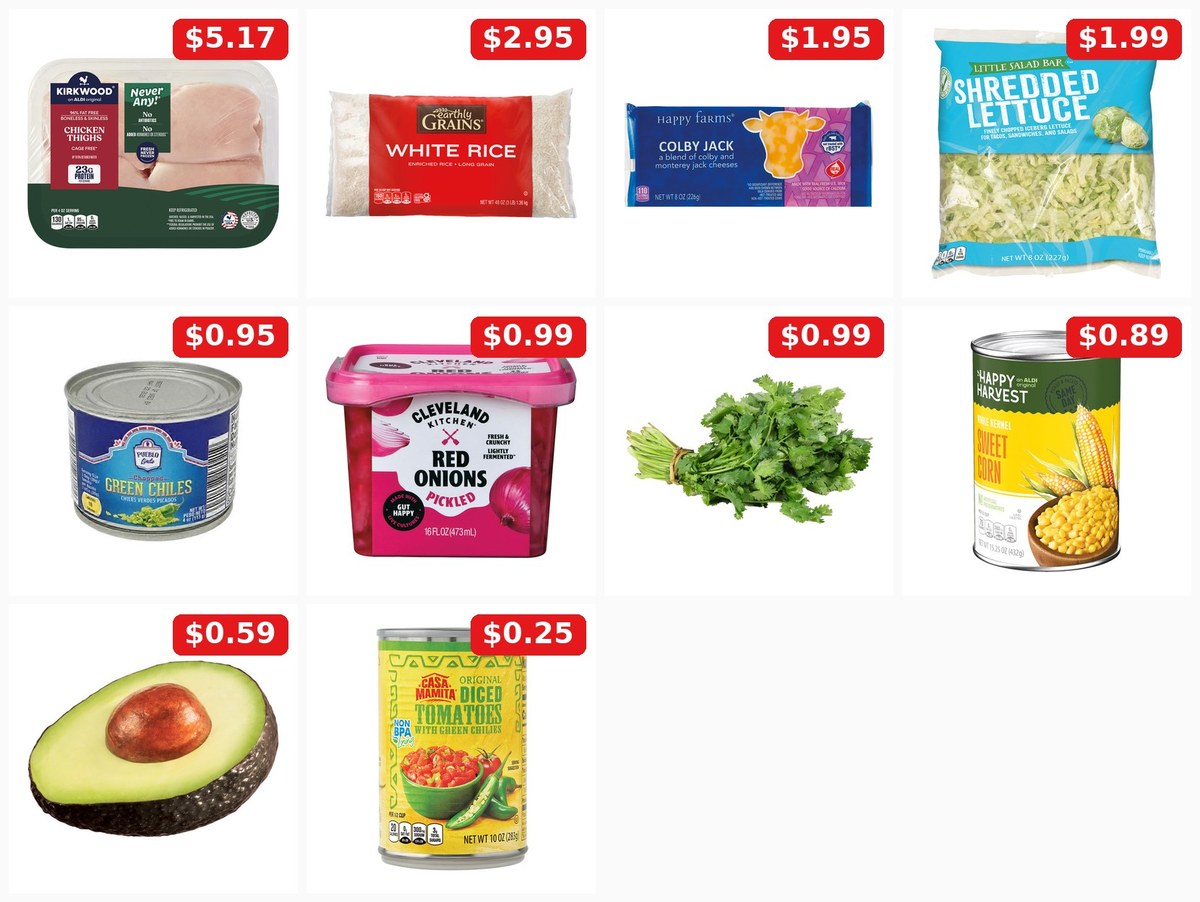 8. Slow-Cooker Chipotle Chicken & Cilantro Rice Bowls — ALDI shopping list