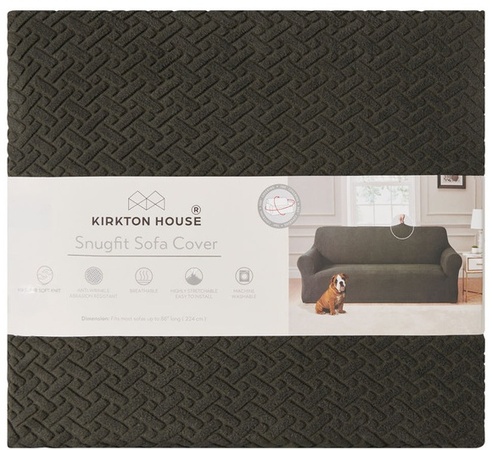 KIRKTON HOUSE Snugfit Sofa Cover - Dark Gray