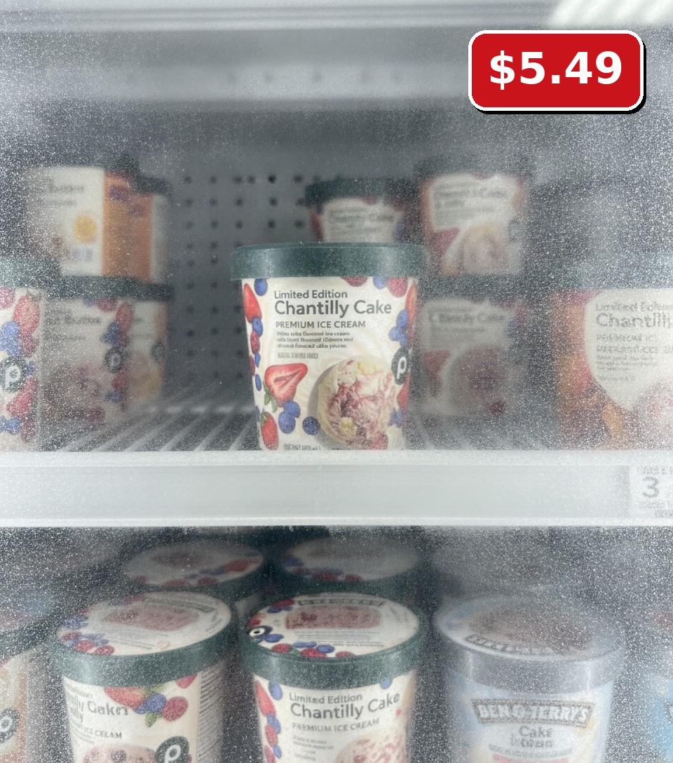 Publix Limited Edition Chantilly Cake Premium Ice Cream