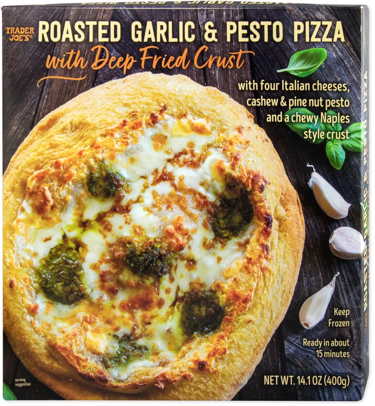 Roasted Garlic and Pesto Pizza