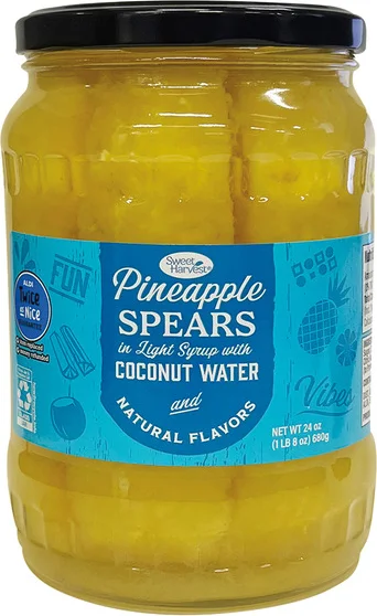 Sweet Harvest Pineapple Spears in Coconut Water