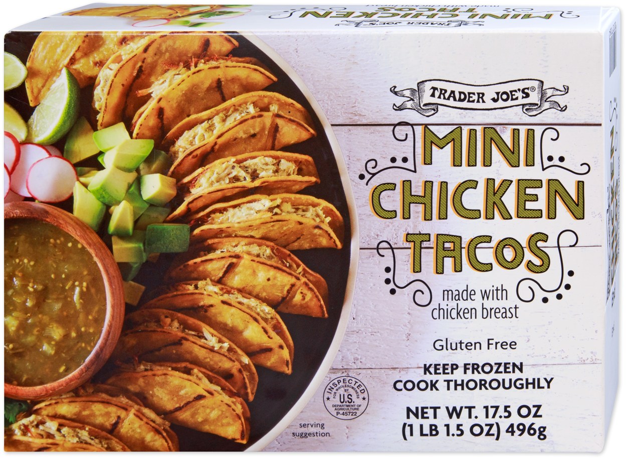 Trader Joe's Mini Chicken Tacos frozen package