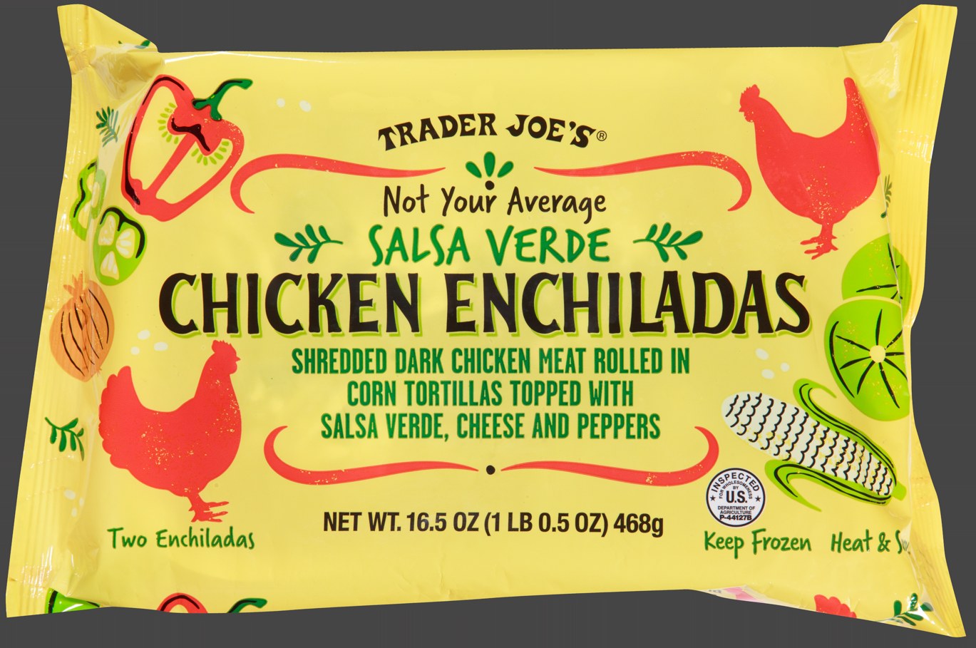 Trader Joe's Salsa Verde Chicken Enchiladas