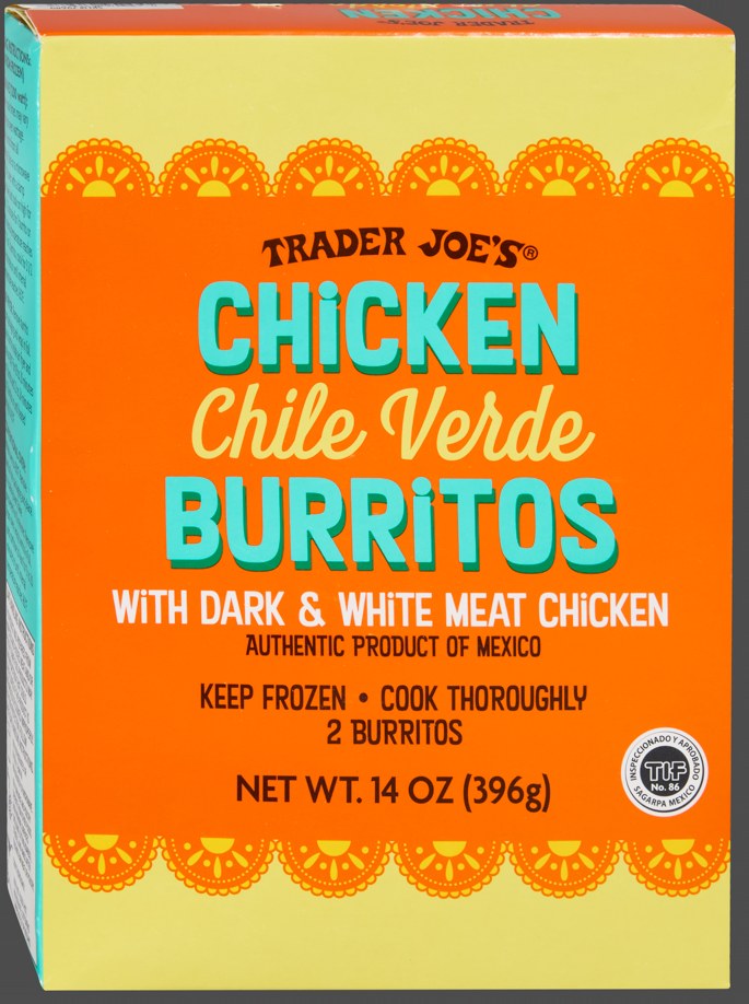 Trader Joe's Chicken Chile Verde Burritos