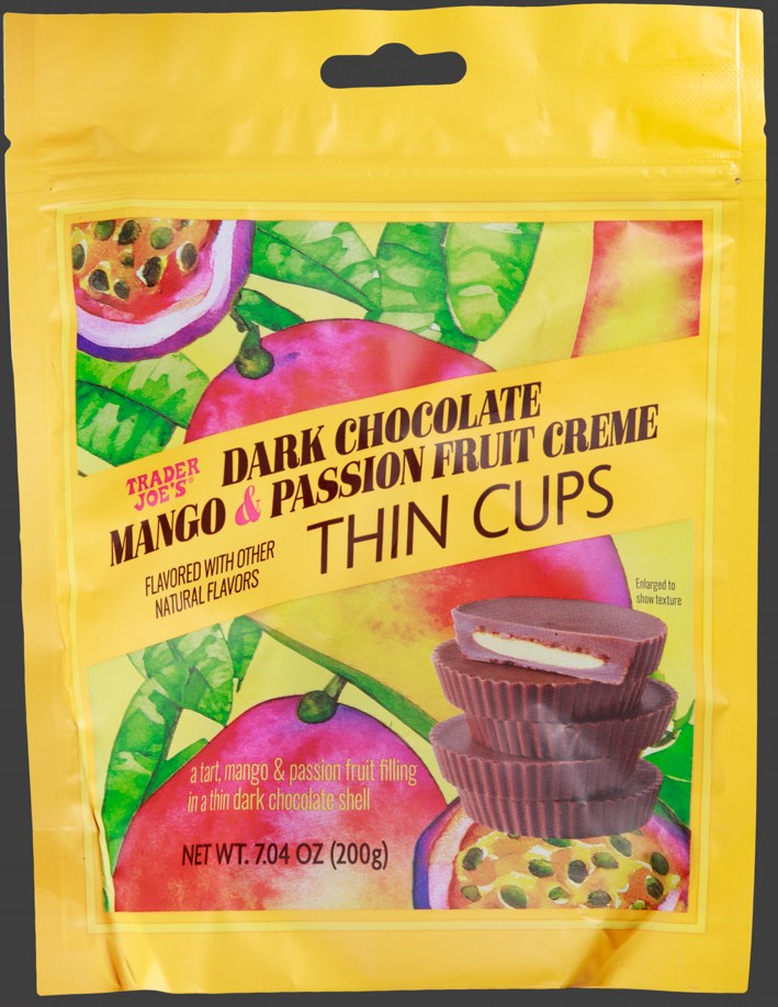 Dark Chocolate Mango & Passion Fruit Crème Thin Cups at Trader Joe's