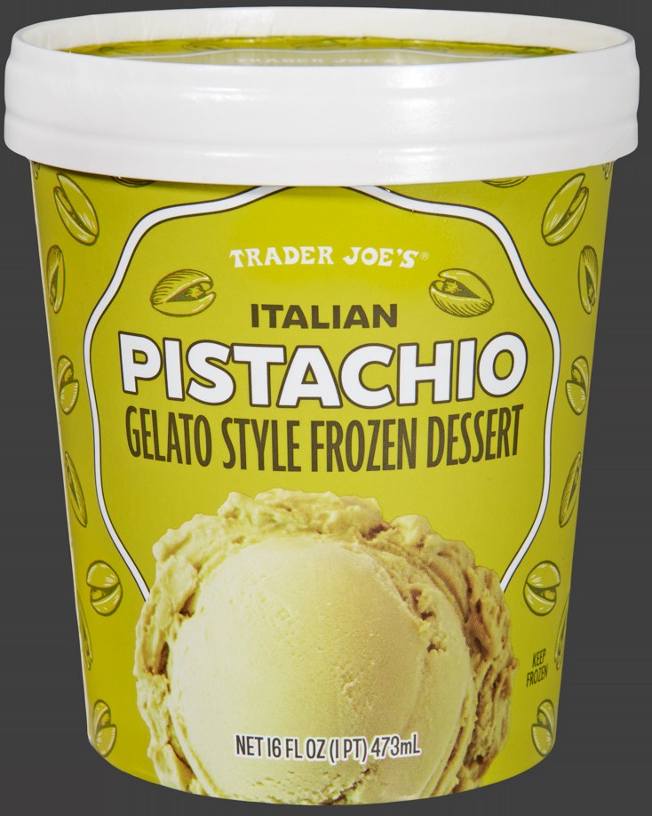 Italian Pistachio Gelato Style Frozen Dessert at Trader Joe's