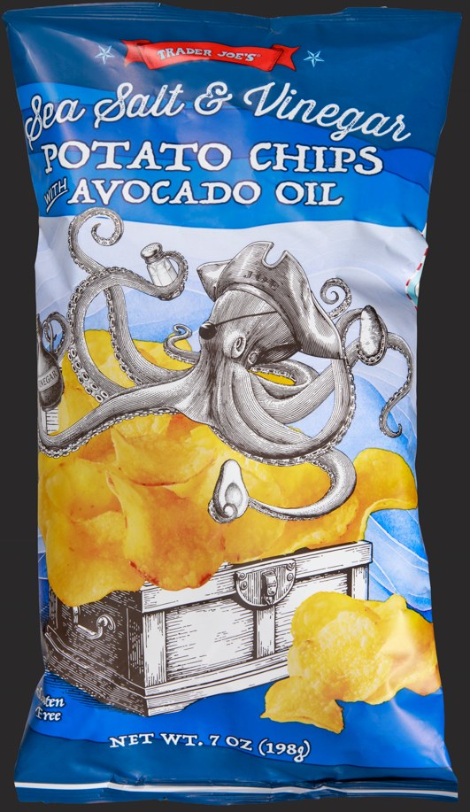 Sea Salt & Vinegar Potato Chips with Avocado Oil at Trader Joe's