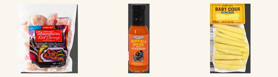 Trader Joe's ingredients for 15-Minute Skillet Spicy Shrimp Tacos