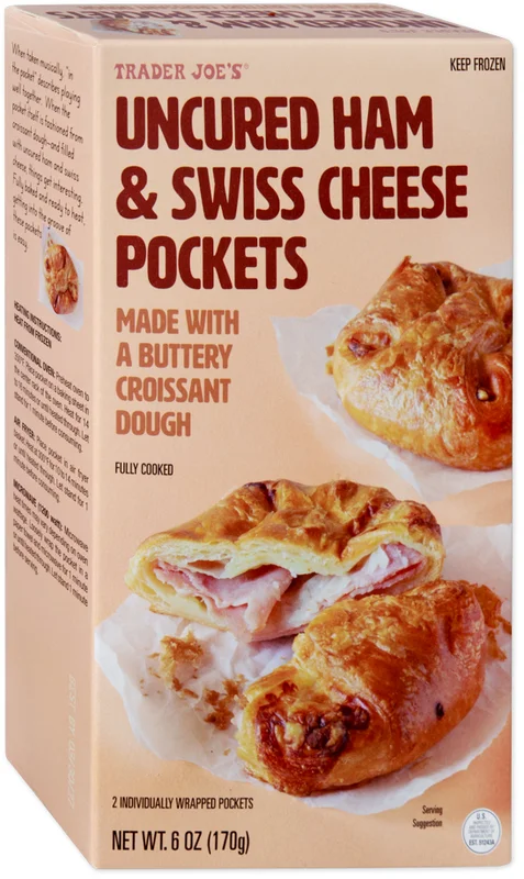 Uncured Ham and Swiss Cheese Pockets