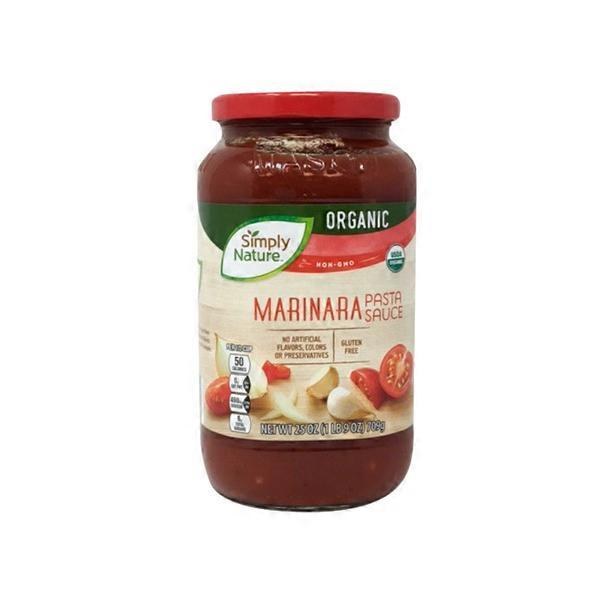 1. Simply Nature Organic Marinara Sauce — About $2.19–$2.54