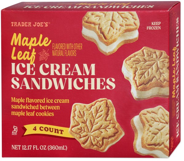 6. Maple Leaf Ice Cream Sandwiches