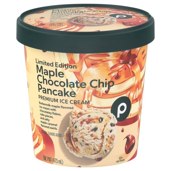 8. Publix Maple Chocolate Chip Pancake Premium Ice Cream