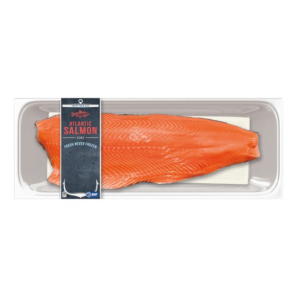 Fresh Atlantic Salmon Side - $17.38 -> $16.58 each (est.)