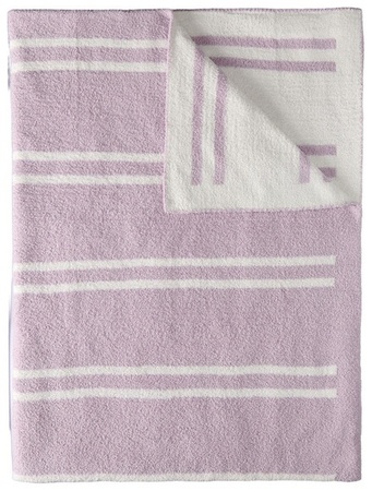 KIRKTON HOUSE Ultra Cozy Knit Throw - Purple Stripe