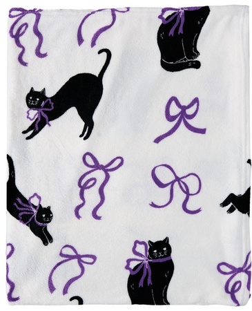 Kirkton House Pastel Halloween Throw - Black Cats and