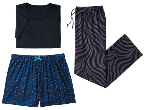 Serra Ls 3pcs Pajama Set - Black/ Animal