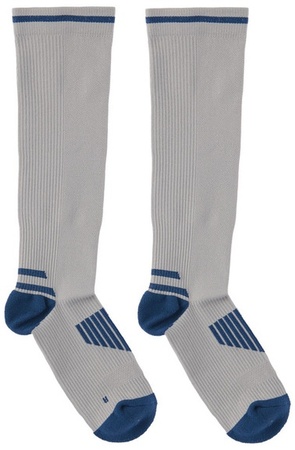 Crane L-M-Compression Socks - Grey/Navy