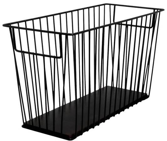Kirkton House Premium Pantry Basket - Narrow - Dark Wood