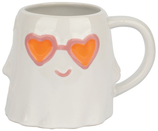 The Halloween Collection Pastel Halloween Mug - Ghost w Glasses